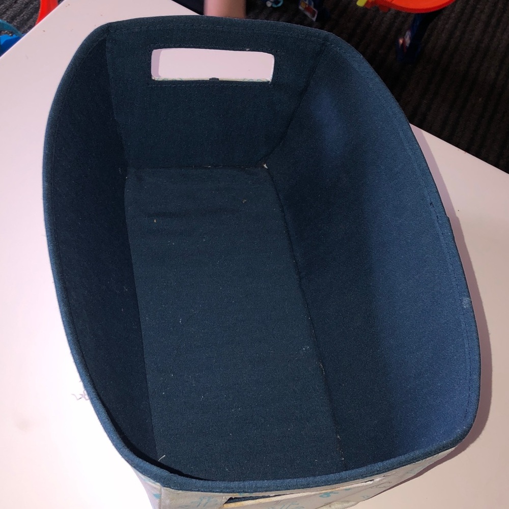 π Anchor Print & Plain Green Storage Bin Set - Picture 6 of 11